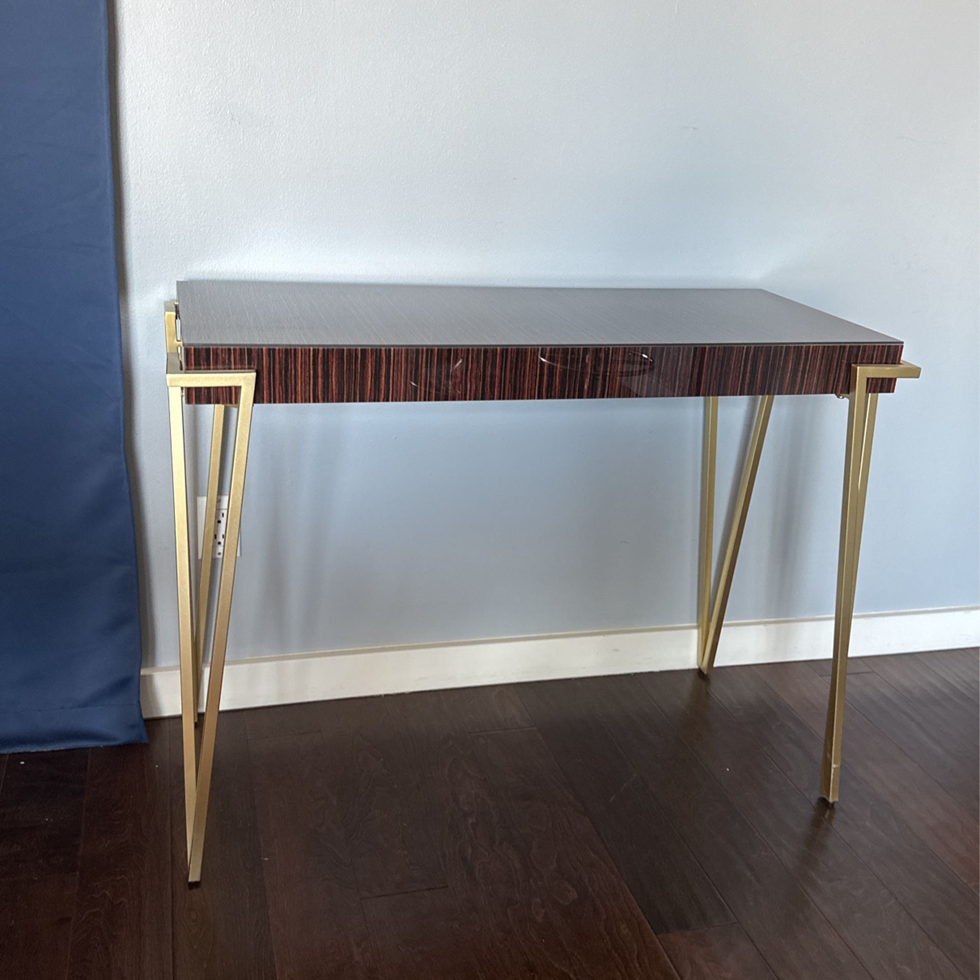 Brodkirk Brown & Gold Console Table