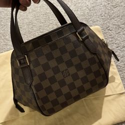 Like New Louis Vuitton Damier Ebene Belem PM Handheld Bag