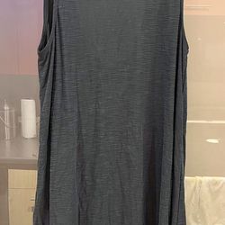 Gray Blue Sleeveless Dress Back Cutout Size L