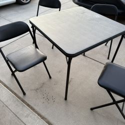 Folding Table And 4 Chairs