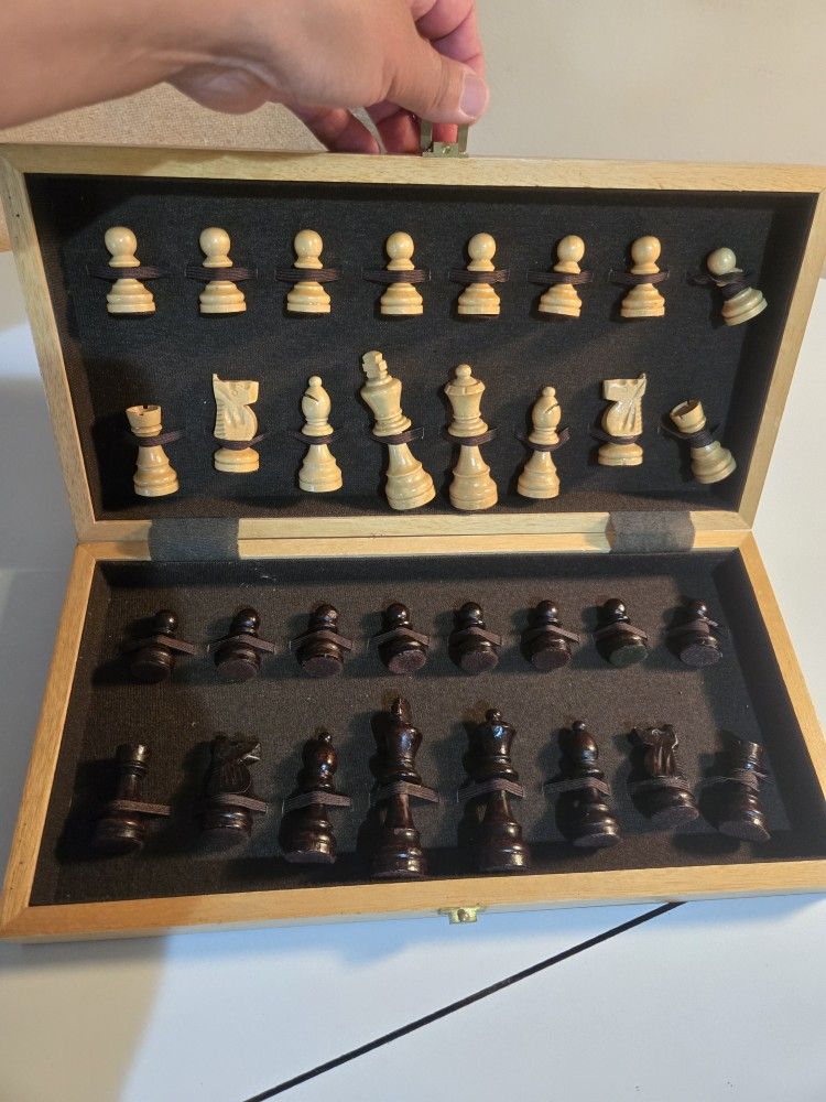 Vintage Wooden Chess Set