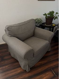 Grey armchair sofa