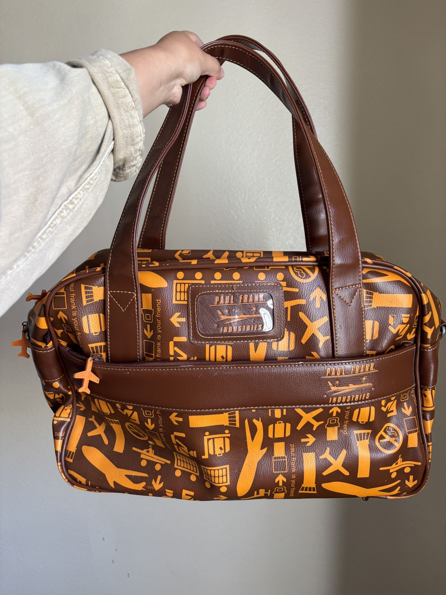 Vintage Paul Frank Brown Traveller Bag