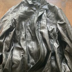 Perry Ellis Portfolio Genuine Leather jacket (repaired)