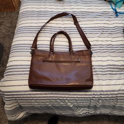 Brown Leather Laptop Bag/Purse