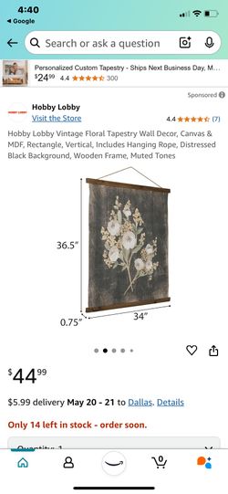 Hobby Lobby Tapestry Wall Art 36x34