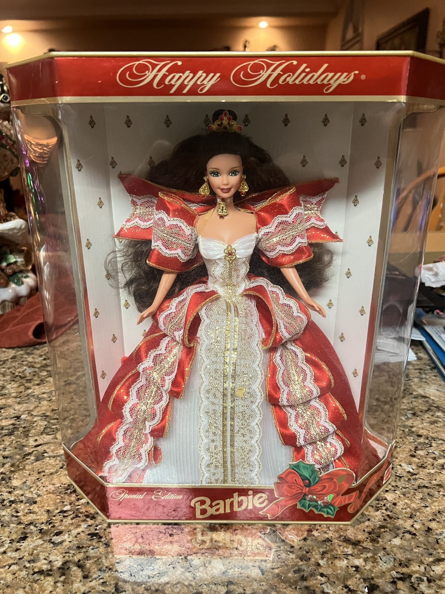 1997 Mattel 10th Anniversary Happy Holidays Special Edition Barbie