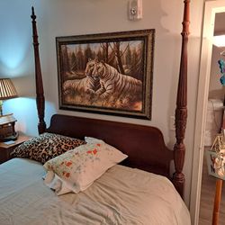 Queen Size 4 Poster Bed  Frame Only 