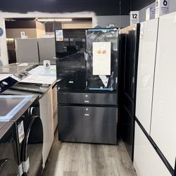 🔥SAMSUNG FAMILY HUB MATTE BLACK AND CHARCOAL GLASS REFRIGERATOR 🔥