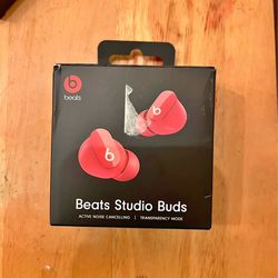 Beats Studio Buds in red brnad now in the box