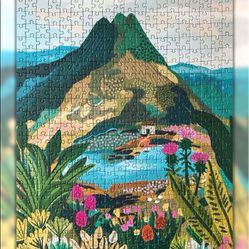 Oasis 500 Piece Puzzle, Mountain Puzzle, Scenery Puzzle, New in Box Thumbnail