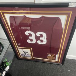 Sammy Baugh Autographed Framed Jersey