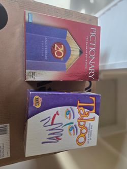 Pictionary and taboo game boards