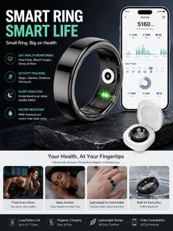 ✨ Smart Health Ring – Track Sleep, Steps & Heart Rate | Stylish, Lightweight & Waterproof