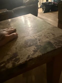 Matching pair of Stone Top Side Tables