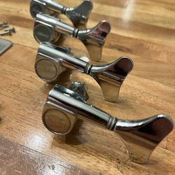 1990 Yamaha Chrome 6 Inline Stamped Tuners With Bridge And String Tree