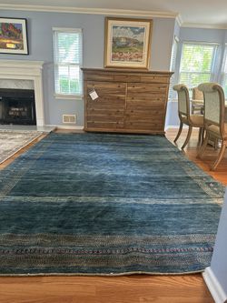 Authentic Persian Rug – Shawnee Ramsey Collection | Blue & Beige | New with Tag