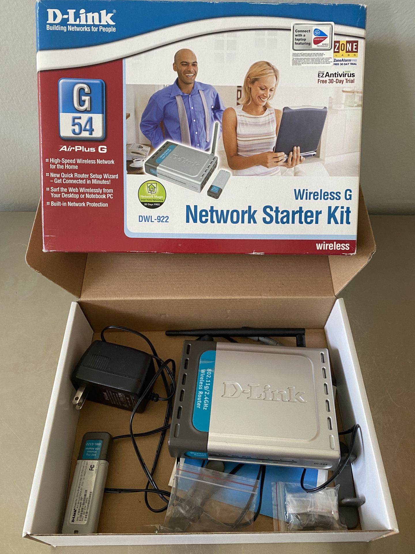 D-Link  Network Starter Kit Wireless Router and USB Adapter