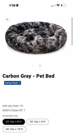 Carbon Gray Donut Pet Bed