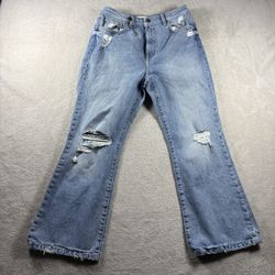 DL1961 Jeans Women’s 30 Blue High Rise Cropped Flare Lost River Boot Cut #2746