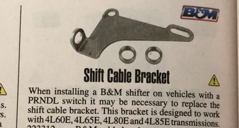 B&M shift cable bracket (NEW)