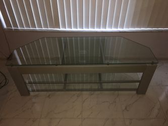 Beautiful glass tv table