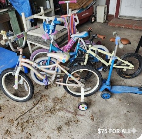 $30 Each Any Children's Bike Kids Bicycle 14" Or 16"