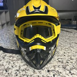 Yellow Typhoon Dirt Bike Helmet For Dirt bikes 