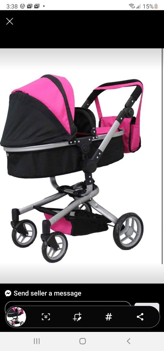 New In Box Mommy And Me 2 In 1 Doll Stroller