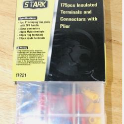 Stark 175pcs Insulated Electrical Terminals, Connectors & Crimping Pliers SEALED13221