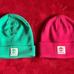 2 TIMBERLAND GREE PINK BEANIE UNISEX ADULT ‼️ NEW - NO TAG ‼️ Price Is FIRM ‼️
