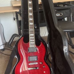 ESP LTD Electric Guitar Viper300FM + Hard Case - Red Flame Top