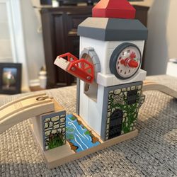 Rare Wooden Thomas And Friends Sodor  Clocktower Drawbridge With Two Pieces Of Track 