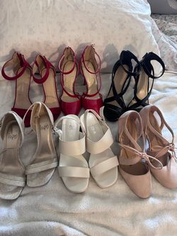 6 pares de Zapatos de tacón
