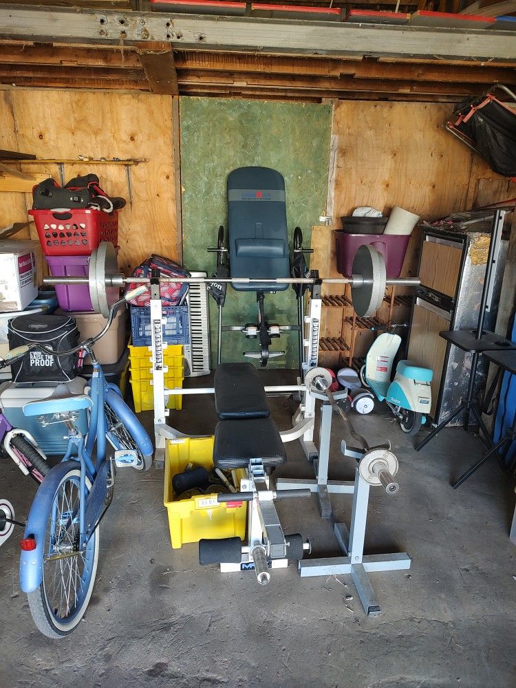 Weight Bench And Set of Weights