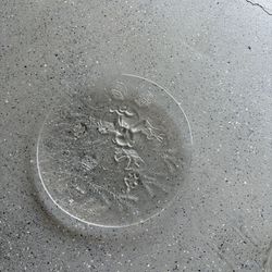Large size 2 clear glass platers, both for $13