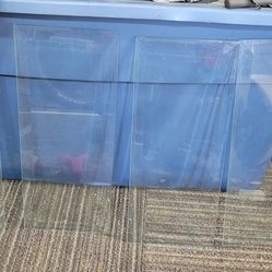 Lot of 4 Reclaimed Pieces of Small Size Beveled Glass