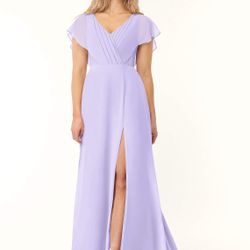 Azazie Rylee Bridesmaid Dress In Lilac Size A4