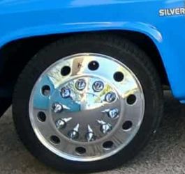 Brand New! TBOZZ ABS Front Axle CHROME Look Cover w/ 33mm Screw-In Nut Cover for Truck,Semi Truck Look