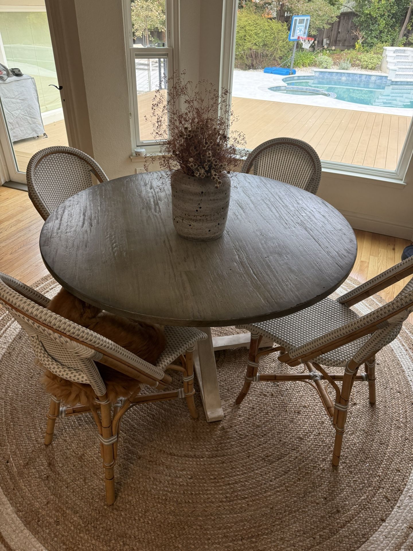 Table Chairs And Rug