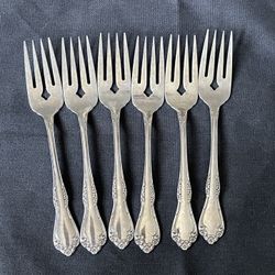 Oneida MANSFIELD / AMADEUS Salad Forks WM A Rogers Stainless 6 1/4" - Set Of 6