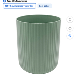 Green Bathroom / Bedroom Trash Can