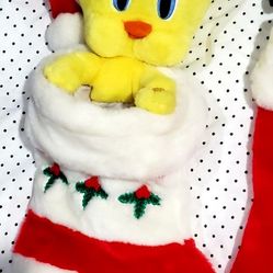 Vintage 90s Disney Store Tweedy Bird Stocking 8x22