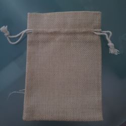 Burlap Bag With Drawstring 