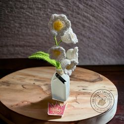Crochet Flowers With Base $20.00 Each