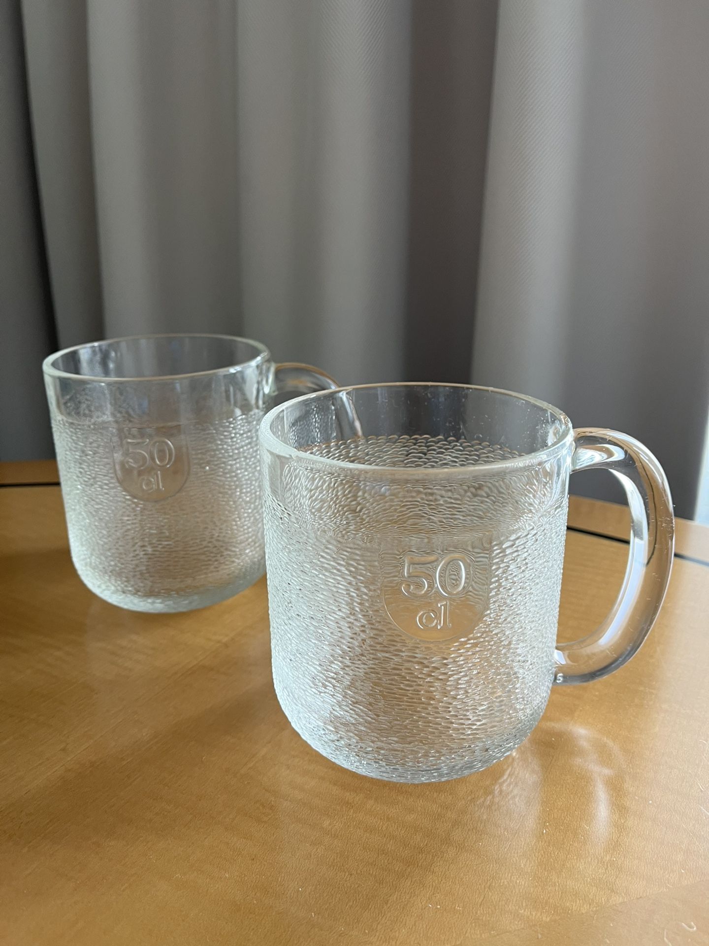 IITTALA Glass Beer Mug Large 50 cl Finland Krouvi Oiva Toikka Textured Glass Crate And Barrel
