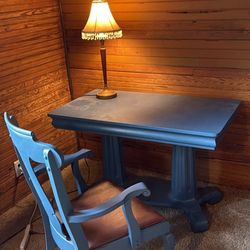 Natural Wood Desk And Chair 