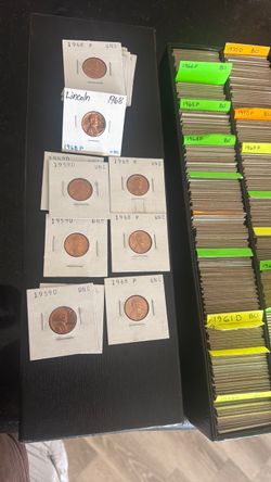1959 to 1970 uncirculated BU pennys
