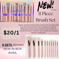 11 PIECE BRUSH SET. BRAND NEW. In FACTORY PACKAGING.