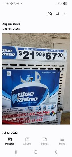 Blue rhino full propane tanks